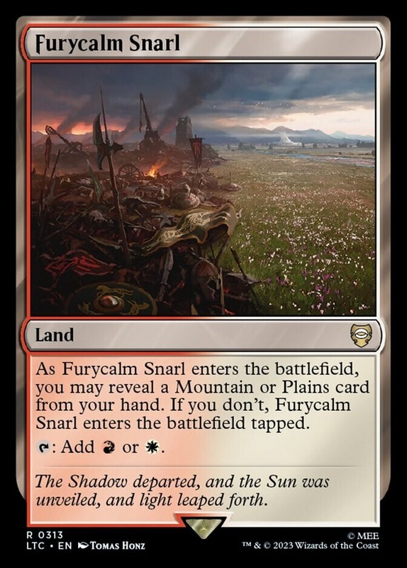 Furycalm Snarl 0313 Non Foil Rare LOTR Commander MTG Near Mint