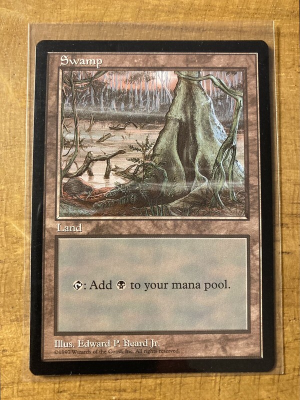 MTG✨APAC Land Promo SWAMP New Zealand 🇳🇿 RED✨MINT Rare 1997 UNPLAYED Beard Art