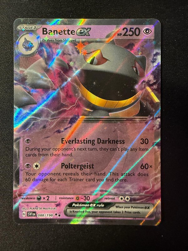 Banette ex 088/198 Double Rare Scarlet & Violet Pokemon Near Mint