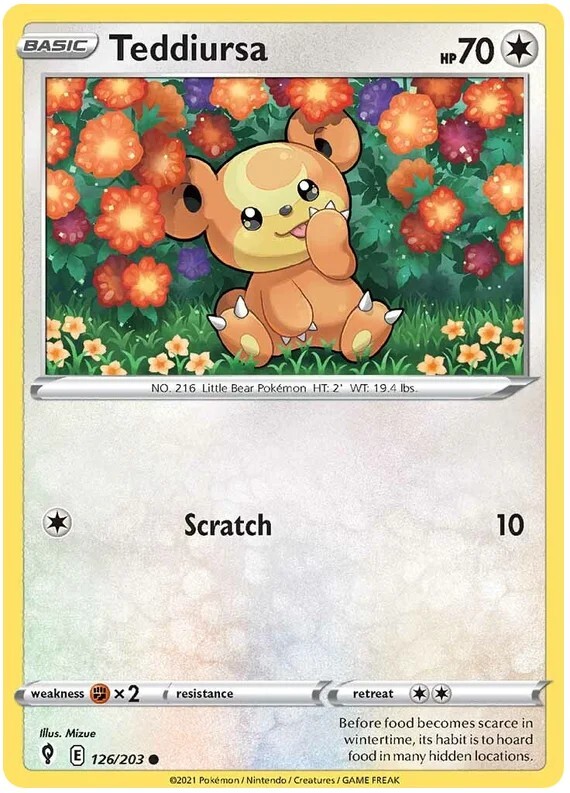 Tediursa Pokemon tcg Card 126/203