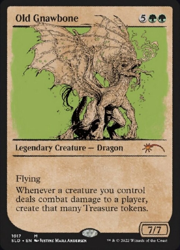 Light Play x 1 Old Gnawbone – Foil – Showcase WotC Shooting Star Symbol – SLD Se