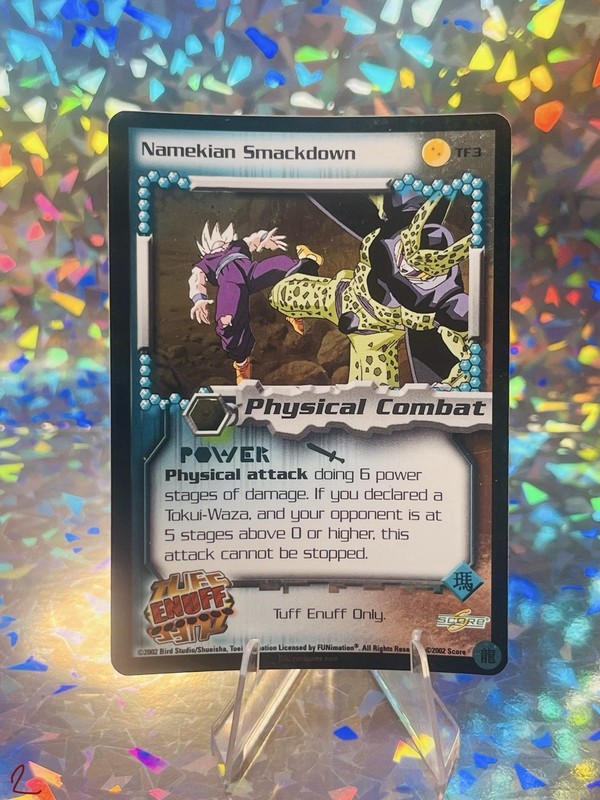 DBZ Dragon Ball Z FOIL Namekian Smackdown TF3 CCG Limited Tuff Enuff Promo MP