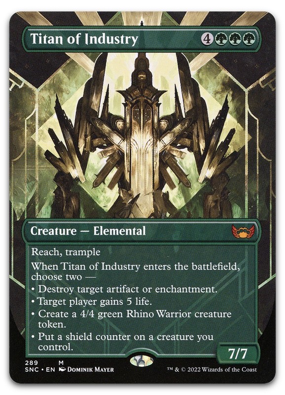 Titan of Industry (Borderless) #289 (NM) Streets New Capenna SNC Magic MTG