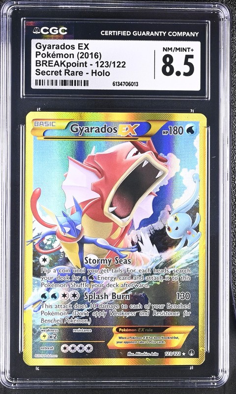 Pokemon Gyarados EX 123/122 Breakpoint Secret Rare CGC 8.5
