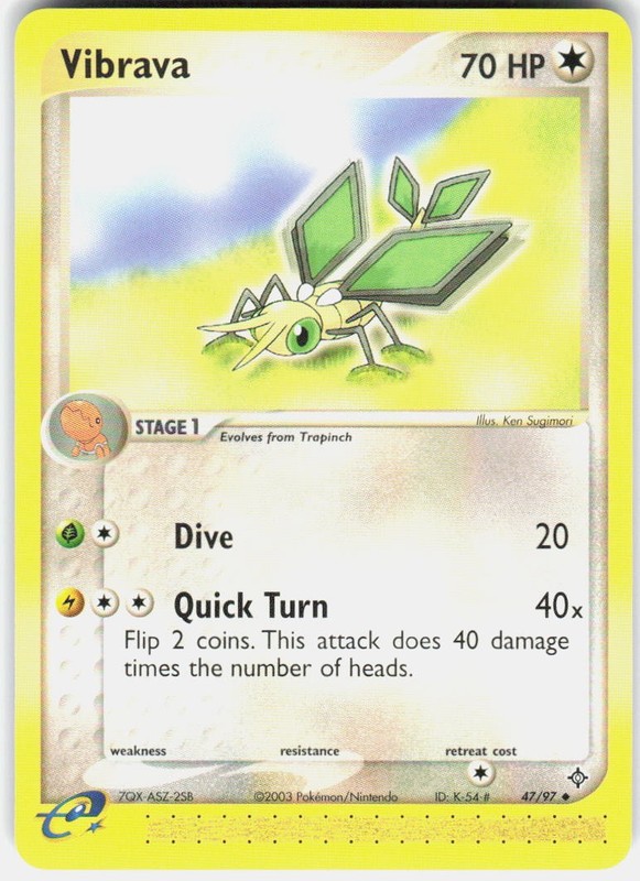 Vibrava 47/97 Dragon Pokemon