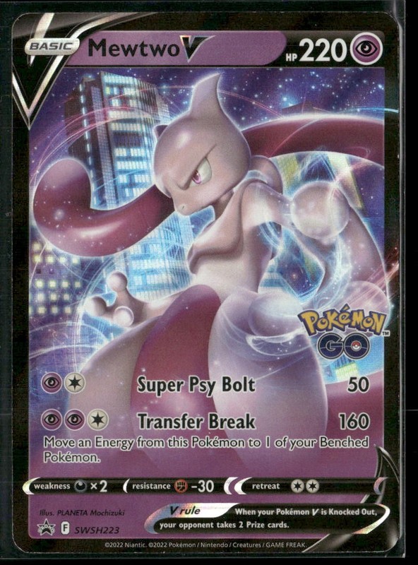Mewtwo V Promo SWSH: Sword & Shield Promo Cards SWSH223 LP