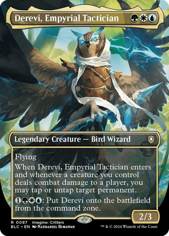 Derevi, Empyrial Tactician (Borderless) #87 (NM) Commander: Bloomburrow MTG