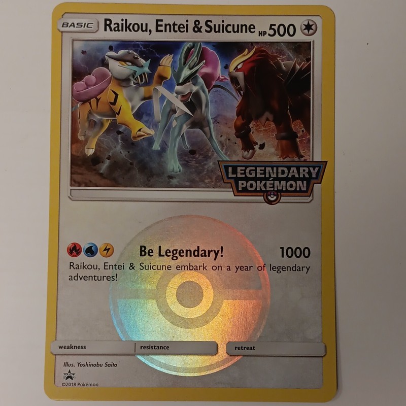 Pokémon Raikou, Entei & Suicune Legendary Oversized Holo Promo Card 2018
