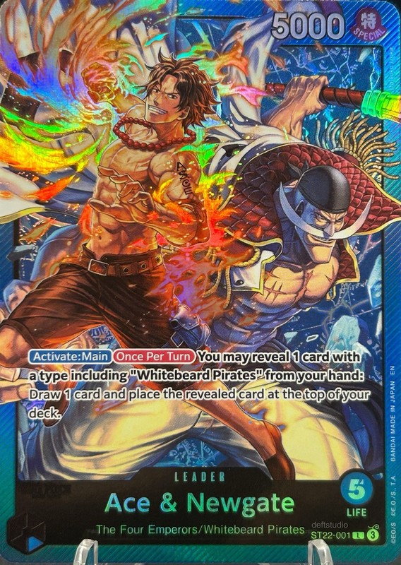 • Ace & Newgate • ST22-001 SR Starter Deck 22 Leader One Piece TCG NM
