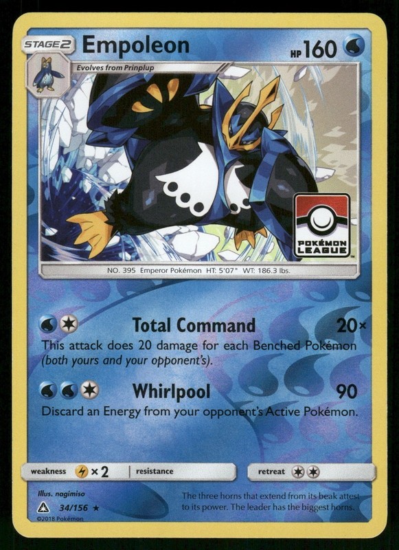 Empoleon 34/156 Reverse Holo Pokemon League Promo Pokemon TCG Near Mint