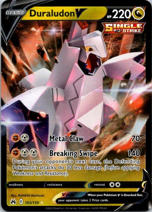 Duraludon V Ultra Rare SWSH: Crown Zenith 103/159 NM (SKU 1-2)