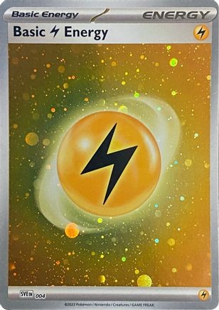 Basic Lightning Energy (Cosmos Holo) 004 SVE: Scarlet & Violet Energy Pokemon NM