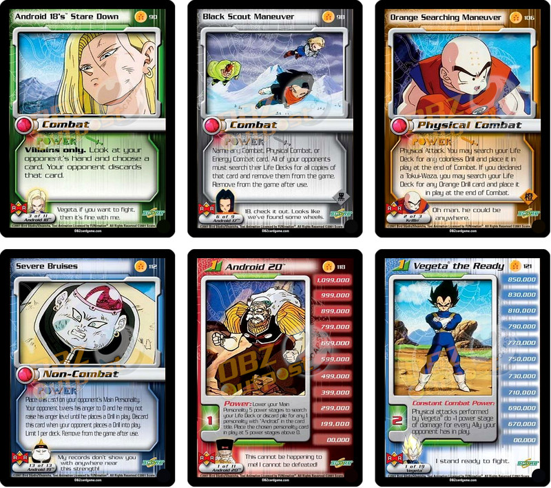 Dragon Ball Z CCG SCORE Androids Saga Unlimited CHOOSE YOUR CARD 1-123 Non-Foil