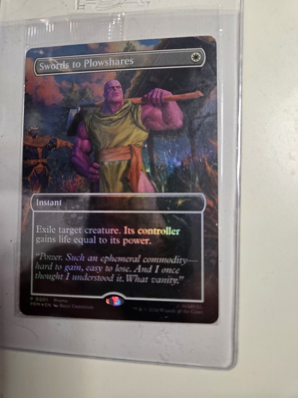 MTG Thanos Swords to Plowshares PSA Magazine Promo P0001 Marvel NM Borderless