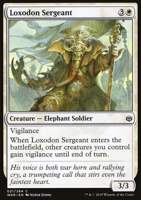 MTG Magic the Gathering Loxodon Sergeant (21/330) War of the Spark LP