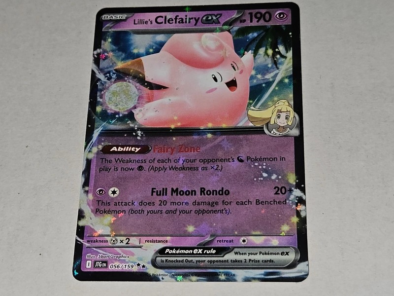 Lillie’s Clefairy EX 056/159 Journey Together Full Art Holo Pokemon TCG Card
