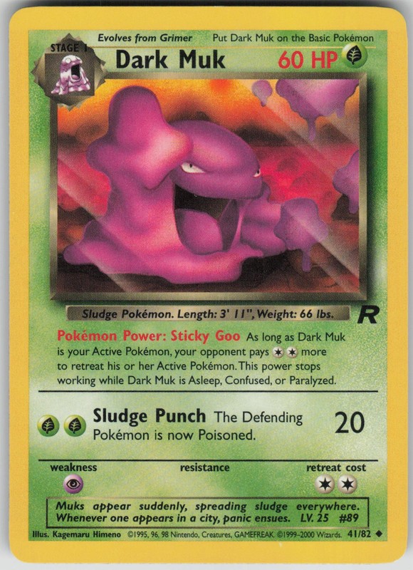 Pokemon TCG Dark Muk Uncommon Team Rocket 41/82