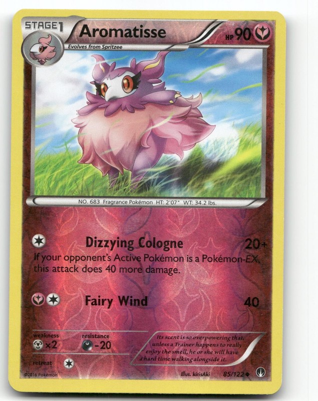 AROMATISSE 85/122 UNCOMMON REVERSE HOLO BREAKPOINT POKEMON NEAR MINT