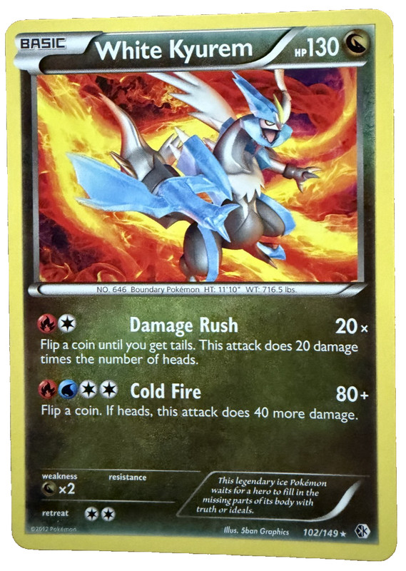 White Kyurem – (BW Boundaries Crossed) 102/149 Deck Exclusives Holo