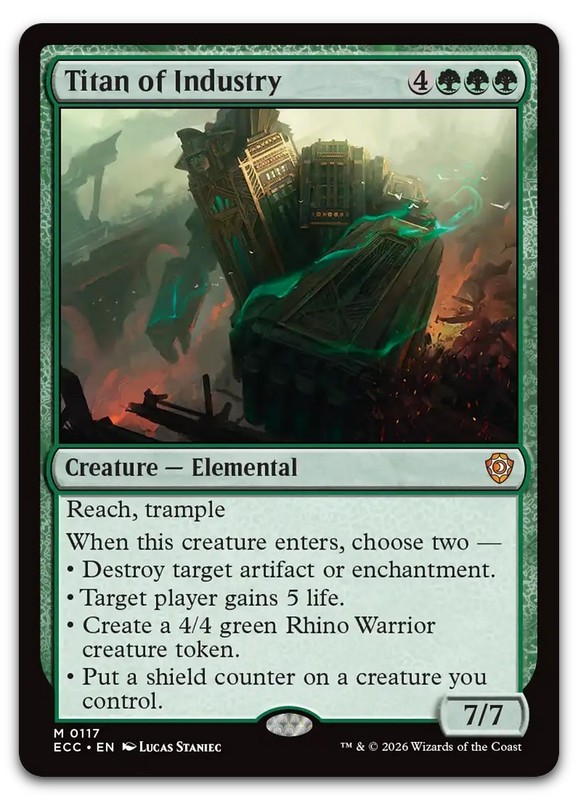Titan of Industry #117 (NM) Commander: Lorwyn Eclipsed ECC Magic MTG