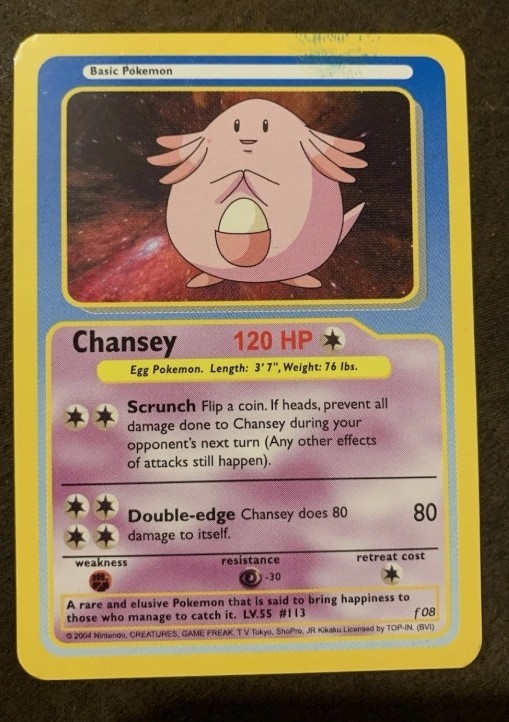 Nintendo Chansey 2004 Pokemon Card Funskool india