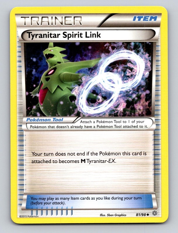 Tyranitar Spirit Link 81/98 Uncommon Ancient Origins Pokemon NM