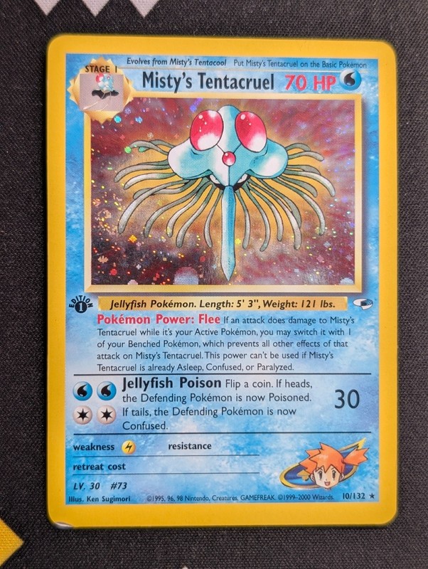 Misty’s Tentacruel 10/132 Gym Heroes Pokemon MP Holo 1st Edition