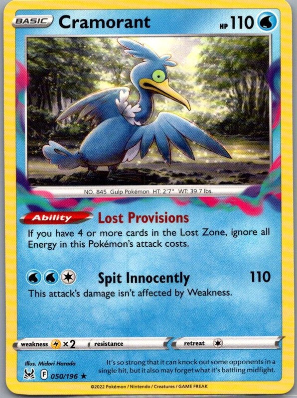 Cramorant 050/196 Rare SWSH11: Lost Origin NM