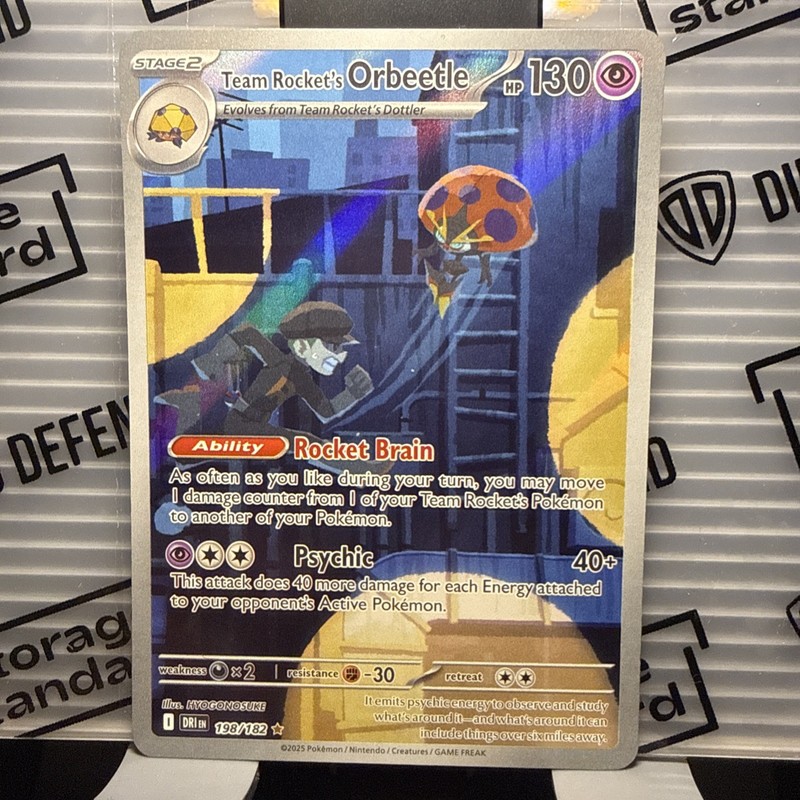 Team Rocket’s Orbeetle 198/182 Sv10: Destined Rivals Holo