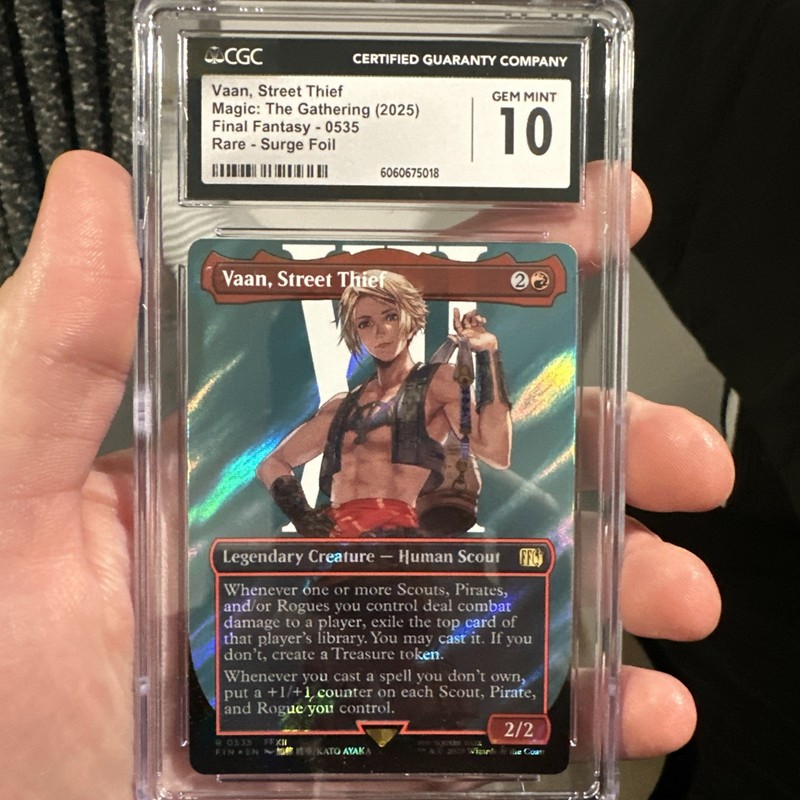 Vaan, Street Thief Borderless Surge Foil MTG Final Fantasy Foil #0535 CGC 10 🔥