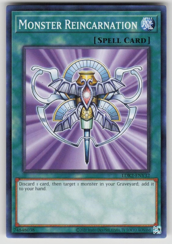 Monster Reincarnation LDK2-ENY32 Legendary Decks II Yu-Gi-Oh Unlimited NM