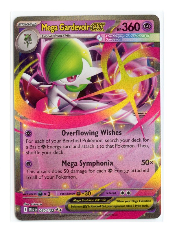 Mega Gardevoir ex – 060/132 Double Rare Holo ME01: Mega Evolution Pokemon NM