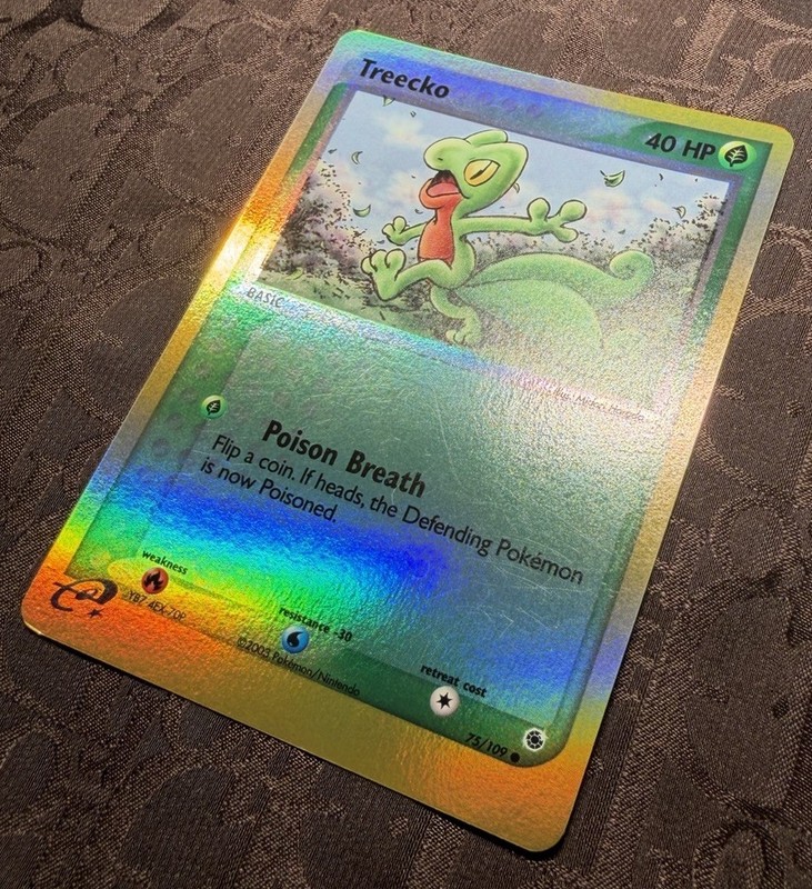 Treecko Reverse Holo Card 75/109 Ex Ruby and Sapphire Base Pokémon gallery