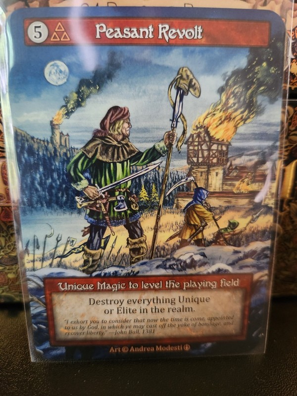 Sorcery Contested Realm TCG Arthurian Legends Peasant Revolt Unique NM Nonfoil