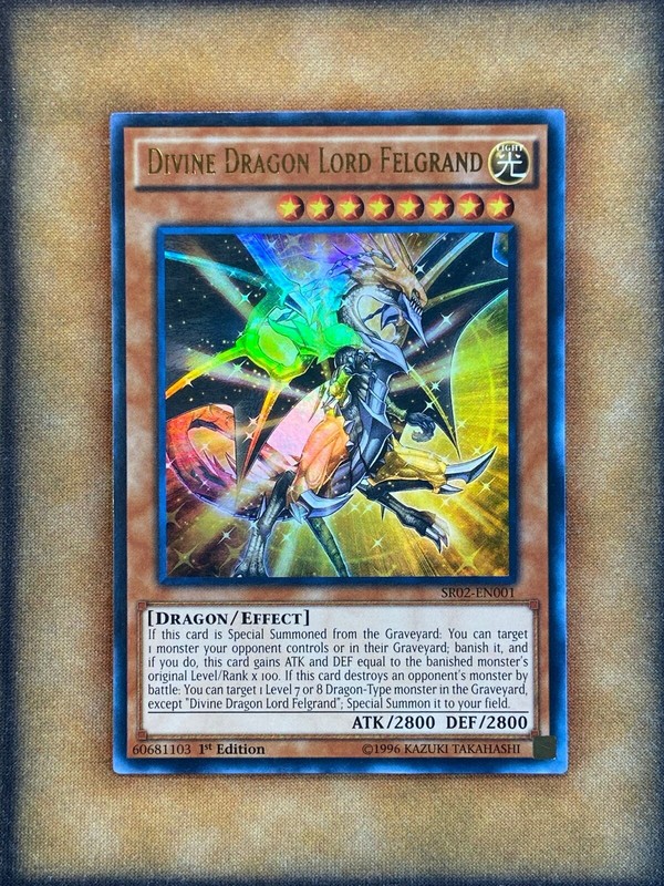 Yugioh Divine Dragon Lord Felgrand SR02-EN001 Ultra Rare 1st Ed NM