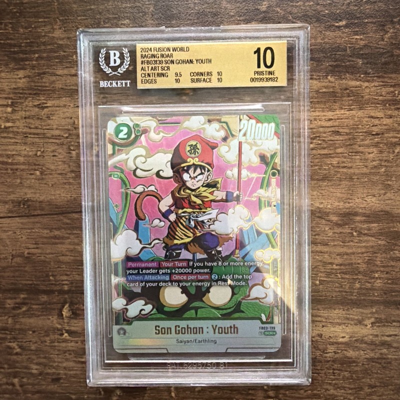 Son Gohan Youth FB03-139 Secret Rare Alt Art SCR Dragon Ball Fusion World BGS 10