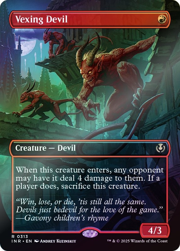 Vexing Devil (Borderless) Rare Innistrad Remastered #313 Near Mint FOIL