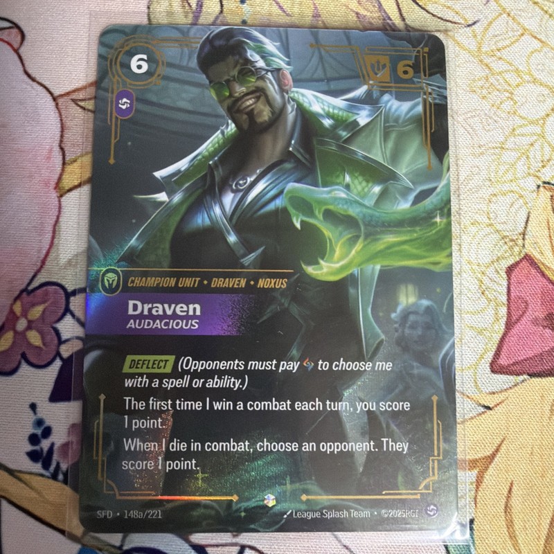 2026 Riftbound: League of Legends Spiritforged Draven Audacious Alt Art #148a