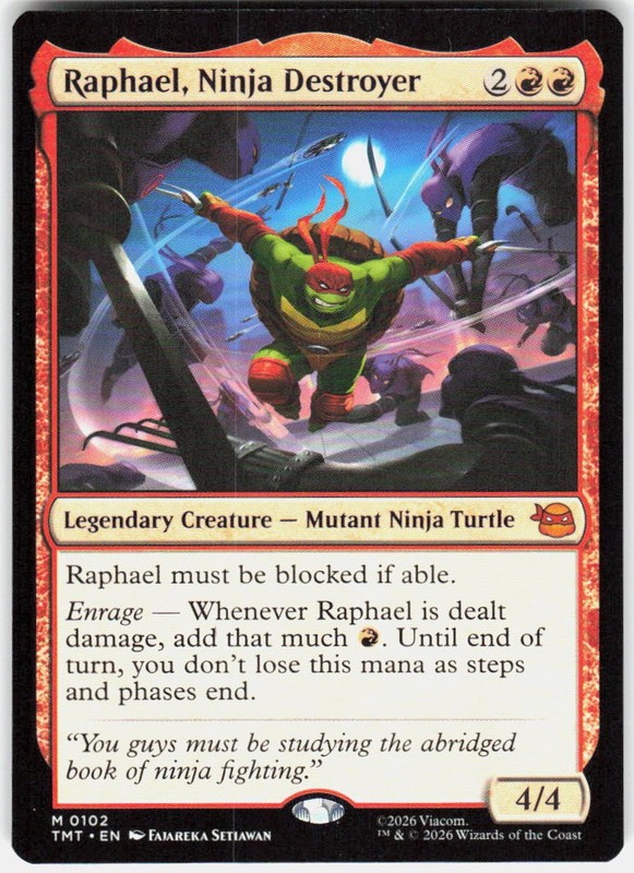 Raphael Ninja Destroyer 102 Teenage Mutant Ninja Turtles Magic the Gathering