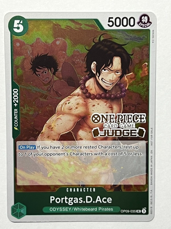 Portgas.D.Ace OP09-035 Judge Pack Vol. 6 Stamped Foil Promotion Card