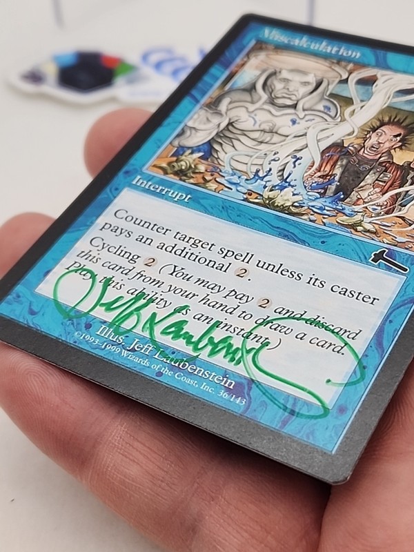 Miscalculation SIGNED GREEN Jeff Laubenstein Urza's Legacy MTG Magic *CCGHouse* gallery
