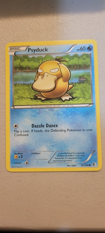 Pokemon TCG Psyduck 32/149 Boundaries Crossed 2012 English Common Regular