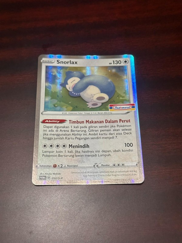 Pokémon TCG Bahasa Indonesia Language Snorlax Indomaret Promo HOLO 052/S-P