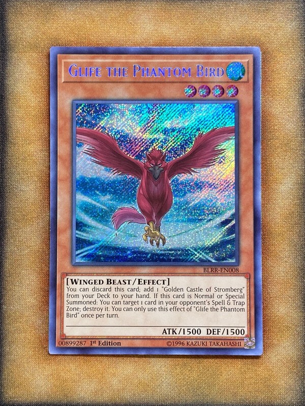 Yugioh Glife the Phantom Bird BLRR-EN008 Secret Rare 1st Ed NM