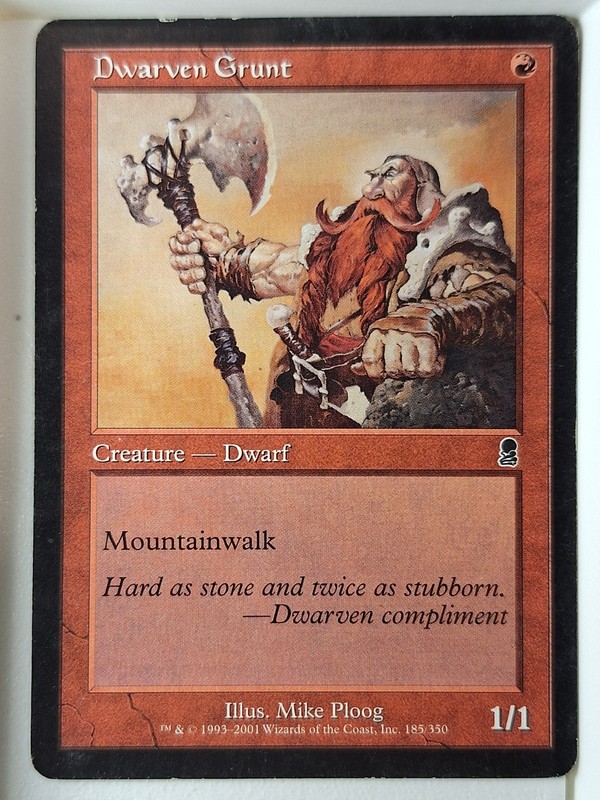 Dwarven Grunt – Odyssey – Magic the Gathering MTG Nice!