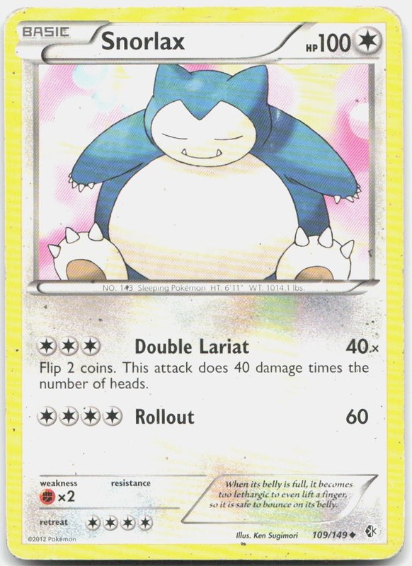 Snorlax 109/149 Uncommon Boundaries Crossed Pokemon MP