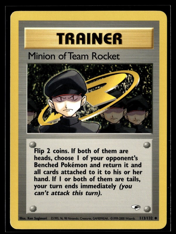 Pokemon TCG Gym Heroes #113/132 Minion of Team Rocket VLP