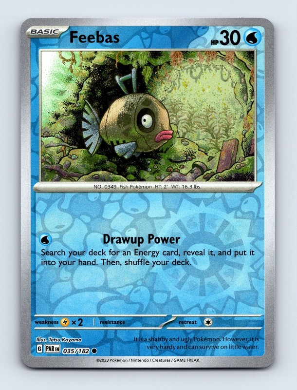 Feebas – Paradox Rift 035/182 – Common – Reverse Holo – NM – Pokémon TCG
