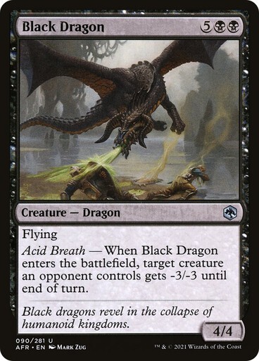 Black Dragon [Adventures in the Forgotten Realms] MTG
