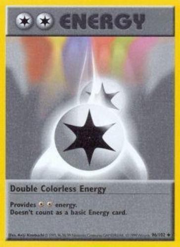 1x Double Colorless Energy – 96/102 – Uncommon – Shadowless Edition Heavily Play